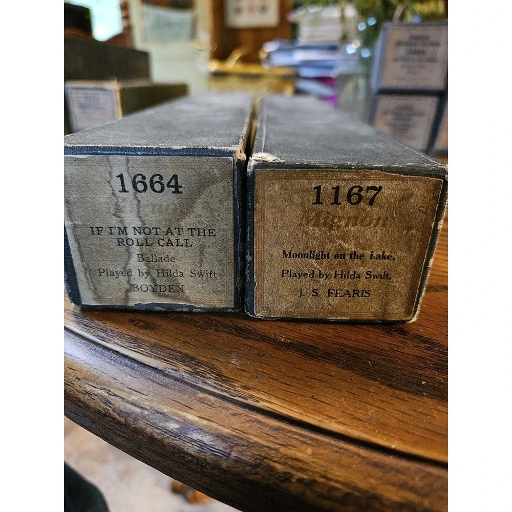 Lot of 2‎ Old MIGNON Player Piano Rolls / Hilda Swift